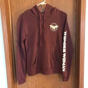 Maroon Wonder Woman sweatshirt hooded pullover